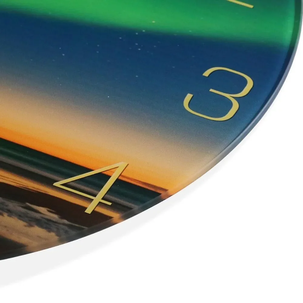Wonzom 12 in northern lights modern hanging wall clock